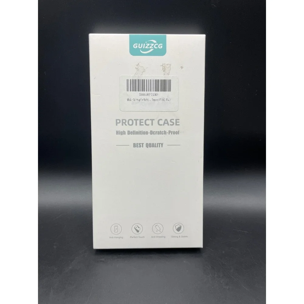 Nothing Phone 2 Clear Case with Black Bumper and Glass Screen Protector Bundle